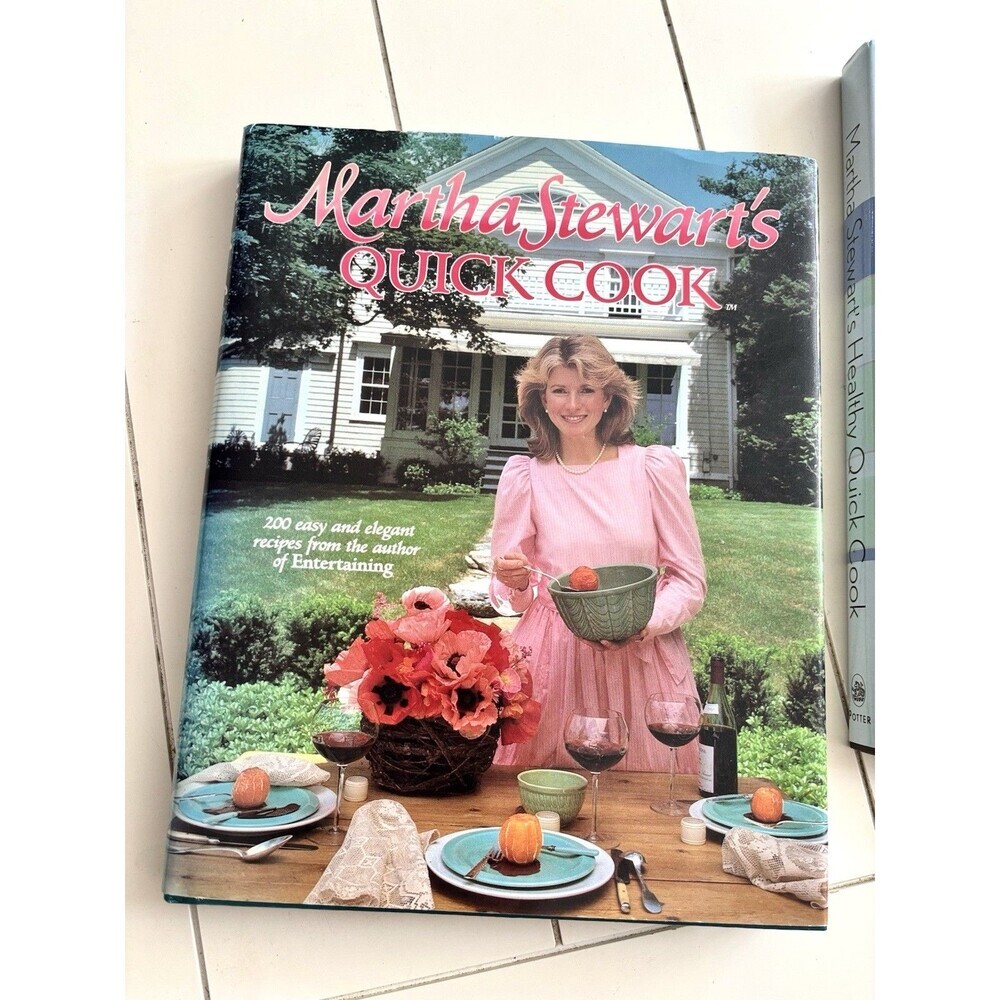 Lot of 2 Vtg 80s 90s Martha Stewart Cookbooks Quick Cook, 1st Edition & Seasons - Picture 2 of 16
